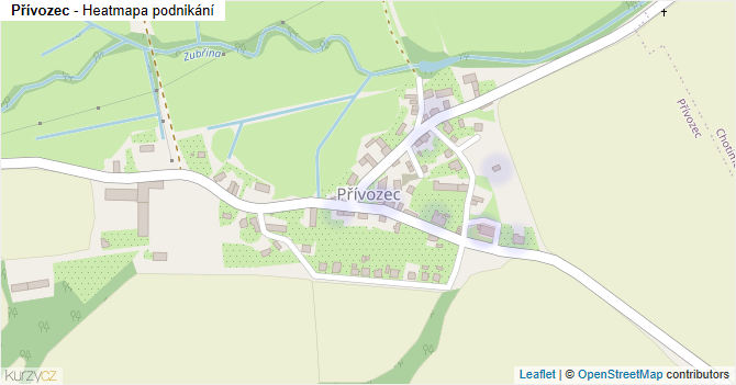 Přívozec - mapa podnikání