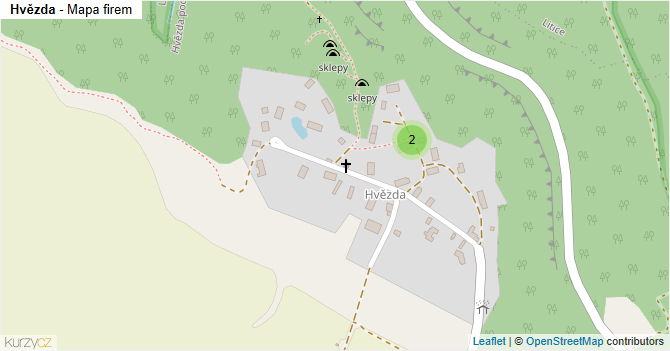 Hvězda - mapa firem