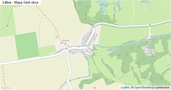 Litice - mapa části obce