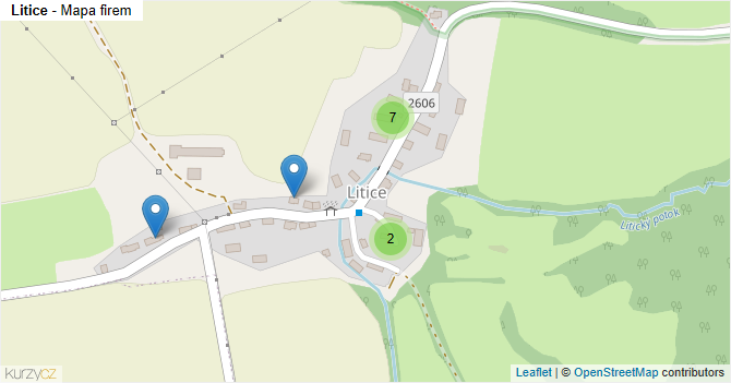 Litice - mapa firem