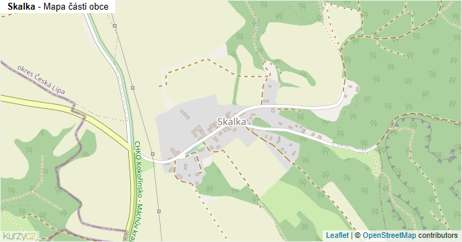 Skalka - mapa části obce