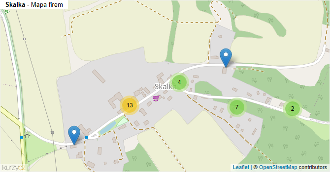 Skalka - mapa firem