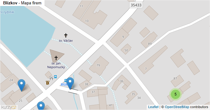 Blízkov - mapa firem