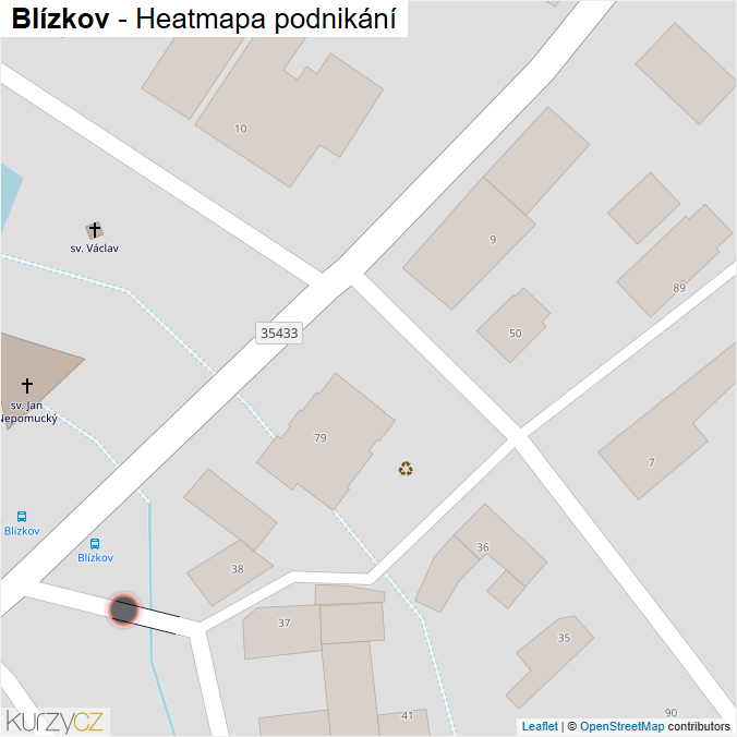 Mapa Blízkov - Firmy v obci.