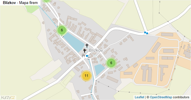 Blízkov - mapa firem