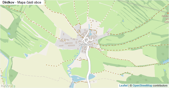 Dědkov - mapa části obce