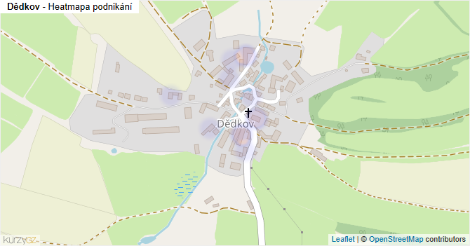 Dědkov - mapa podnikání