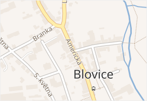 Americká v obci Blovice - mapa ulice