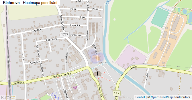Blahnova - mapa podnikání