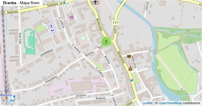 Branka - mapa firem