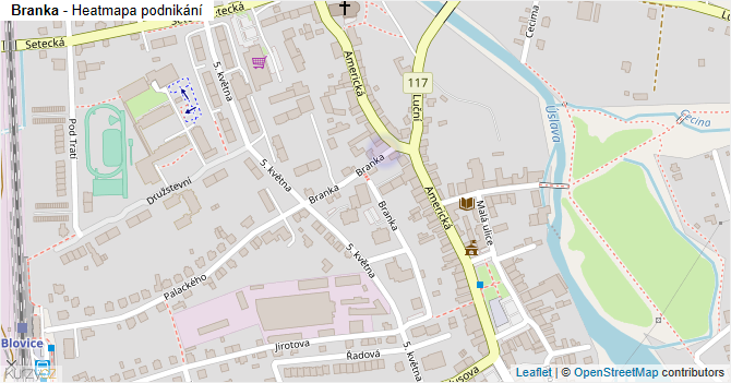 Branka - mapa podnikání