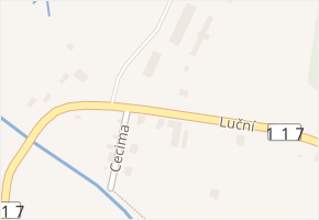 Cecima v obci Blovice - mapa ulice