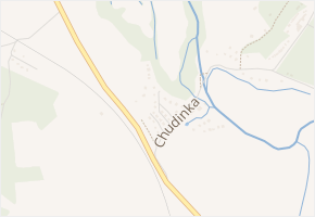 Chudinka v obci Blovice - mapa ulice