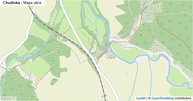 Chudinka - mapa ulice