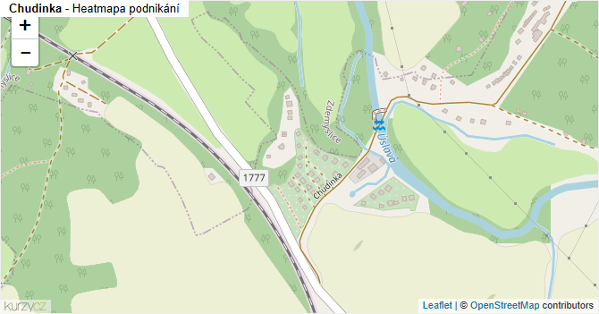 Chudinka - mapa podnikání
