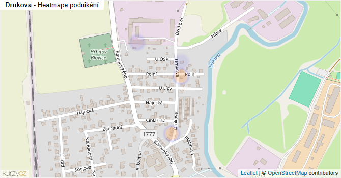 Drnkova - mapa podnikání