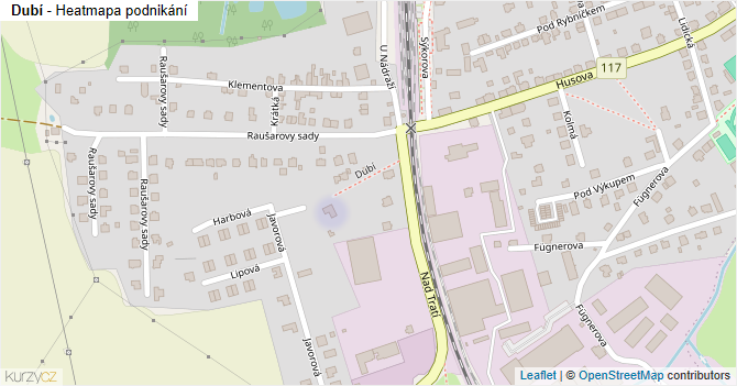 Dubí - mapa podnikání