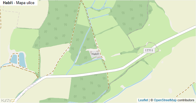 Habří - mapa ulice