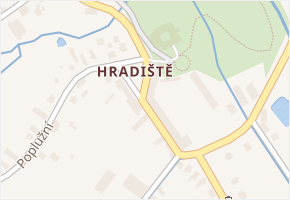 Hradiště v obci Blovice - mapa části obce