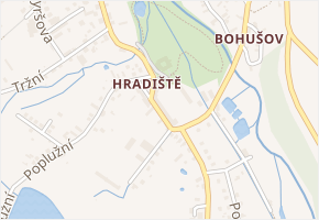 Hradišťská v obci Blovice - mapa ulice