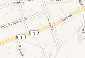 Husova v obci Blovice - mapa ulice