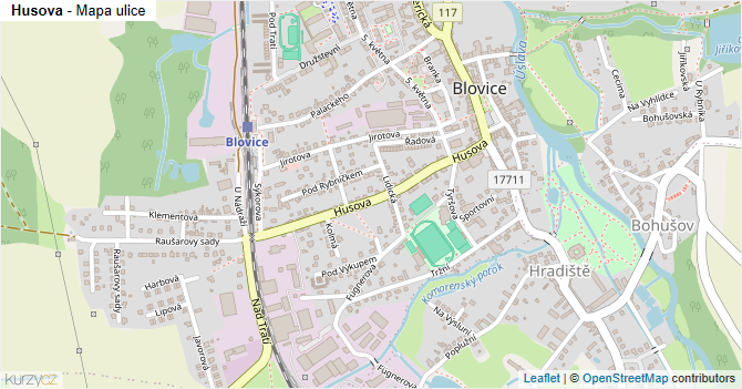 Husova - mapa ulice