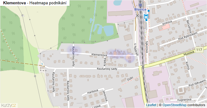 Klementova - mapa podnikání