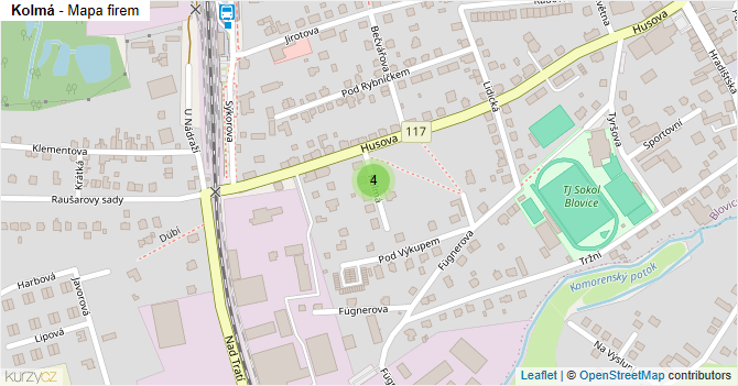 Kolmá - mapa firem