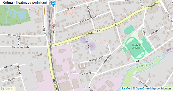 Kolmá - mapa podnikání