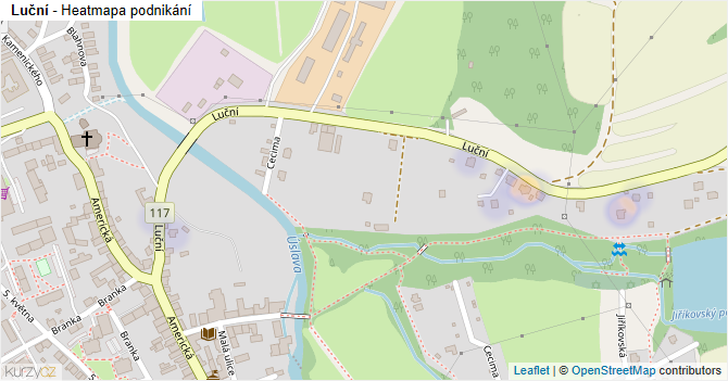 Luční - mapa podnikání