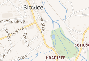 Malé náměstí v obci Blovice - mapa ulice