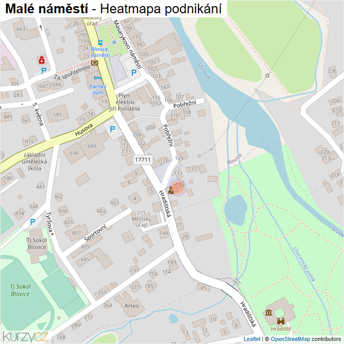 Mapa Malé náměstí - Firmy v ulici.