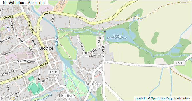 Na Vyhlídce - mapa ulice