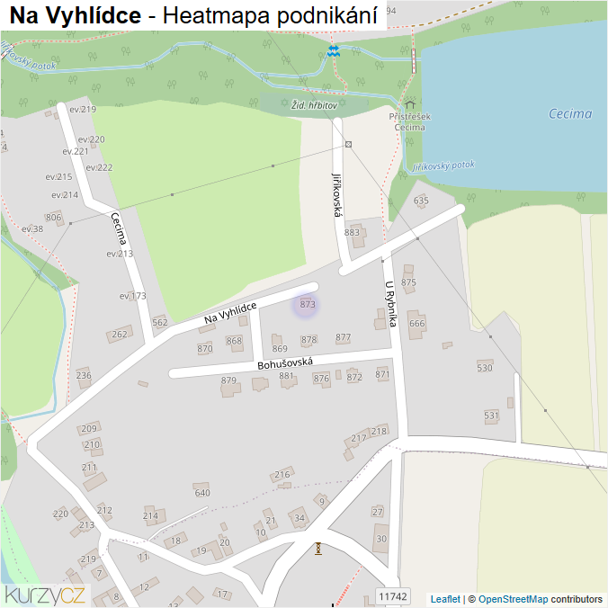 Mapa Na Vyhlídce - Firmy v ulici.