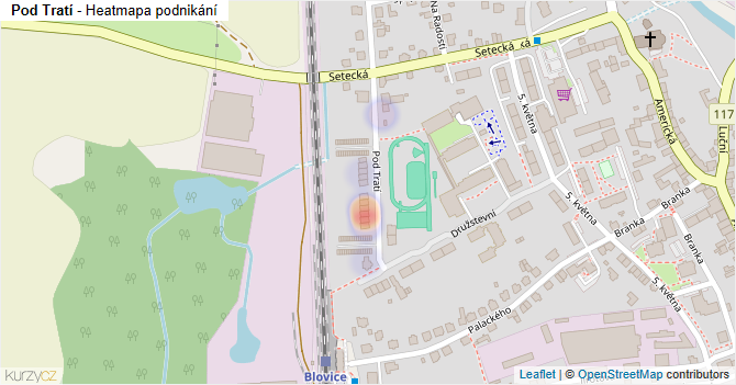 Pod Tratí - mapa podnikání