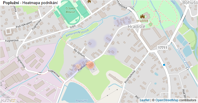 Poplužní - mapa podnikání