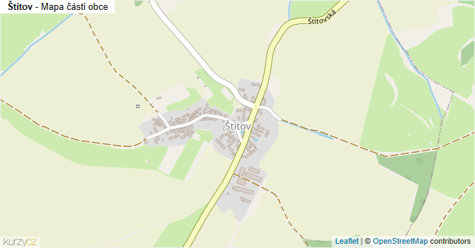 Štítov - mapa části obce