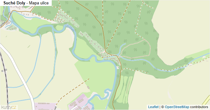 Suché Doly - mapa ulice