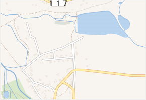 U rybníka v obci Blovice - mapa ulice