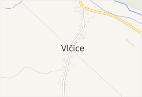 Vlčice v obci Blovice - mapa části obce