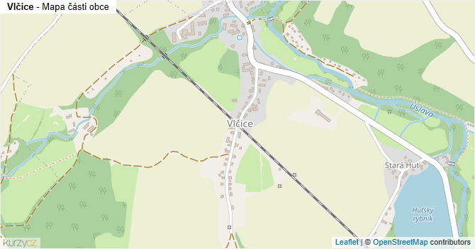 Vlčice - mapa části obce