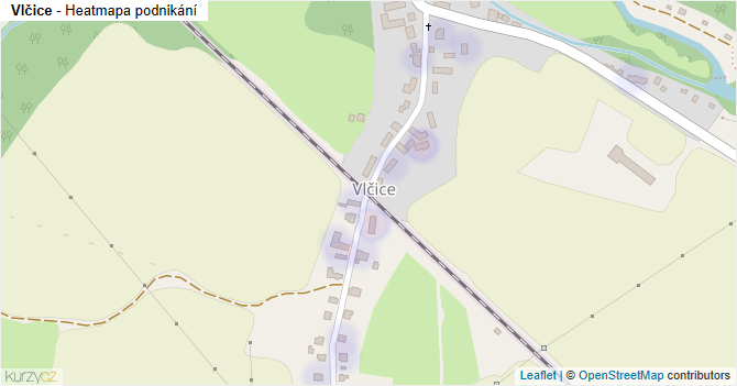 Vlčice - mapa podnikání