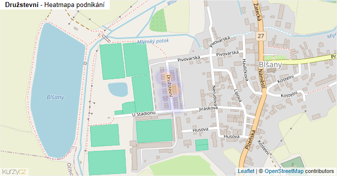 Družstevní - mapa podnikání