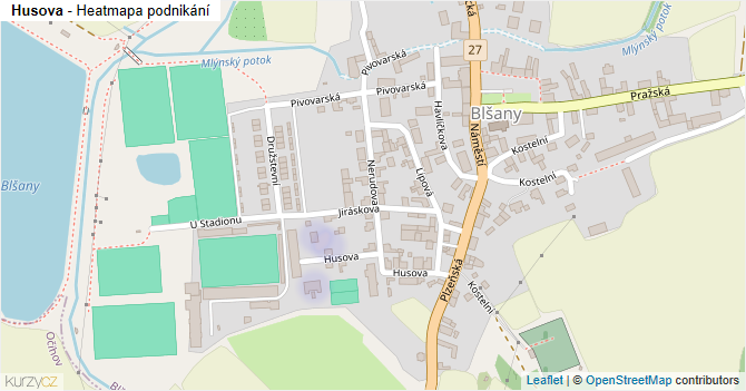 Husova - mapa podnikání