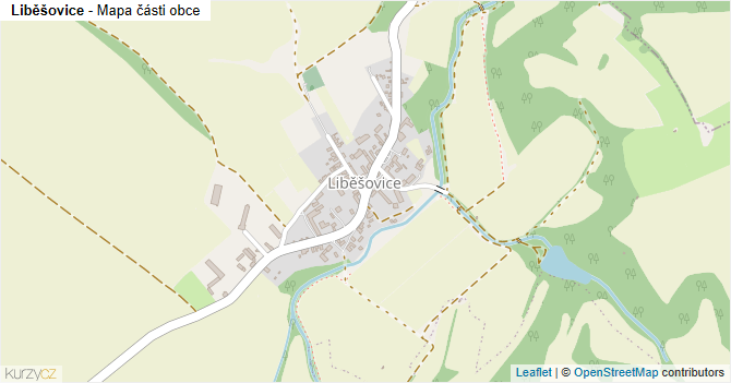 Liběšovice - mapa části obce