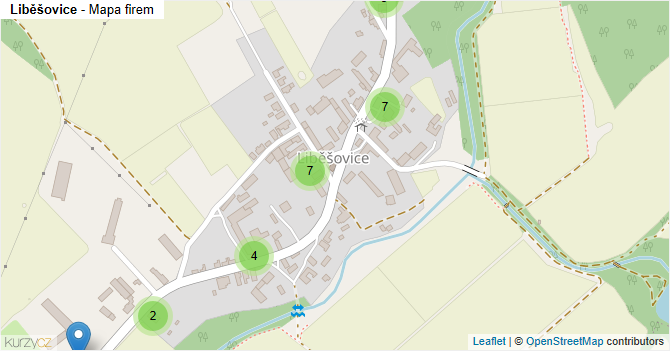 Liběšovice - mapa firem