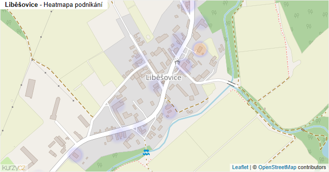 Liběšovice - mapa podnikání