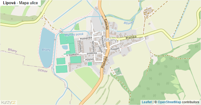 Lipová - mapa ulice