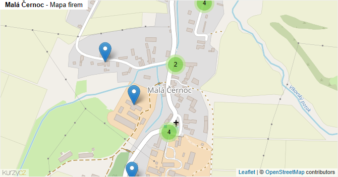 Malá Černoc - mapa firem