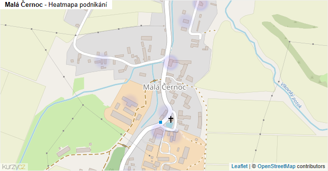 Malá Černoc - mapa podnikání